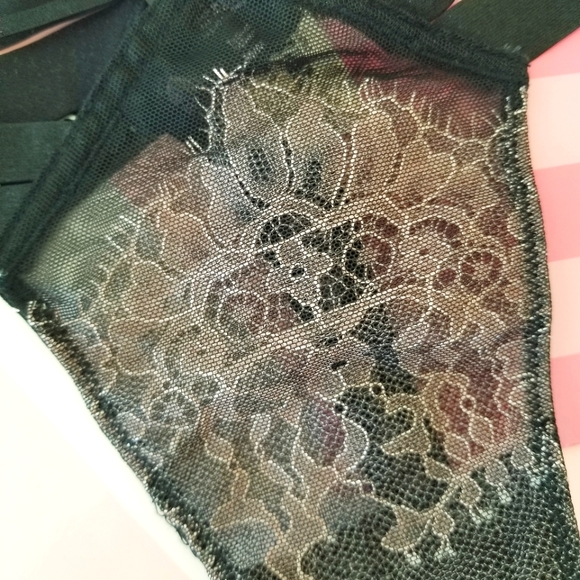 Victoria's Secret Vintage Very Sexy Strappy Lace Sheer Mesh Thong Tanga Panty - Picture 12 of 15